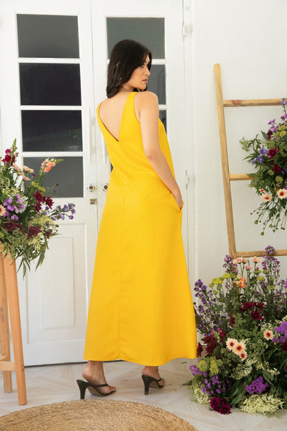 Clara Dress - Mustard Yellow