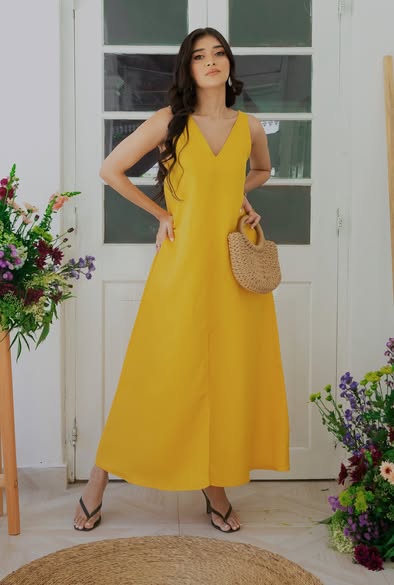 Clara Dress - Mustard Yellow
